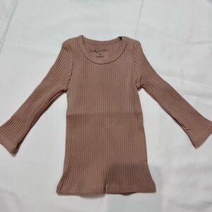 Cozy Kids Ribbed Long Sleeve Tee - Dusty Rose